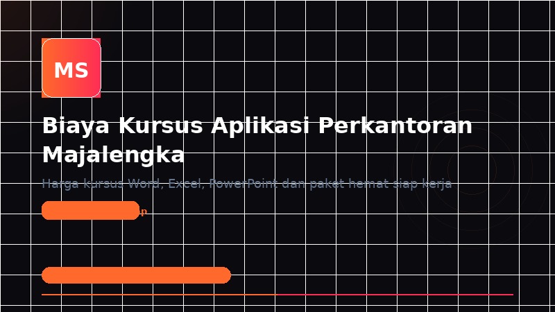 Berapa Biaya Kursus Aplikasi Perkantoran di Majalengka? Ini Rincian Lengkapnya