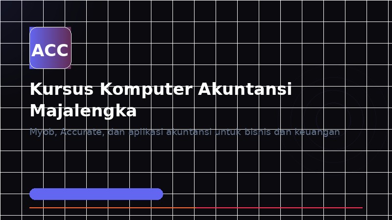 Kursus Komputer Akuntansi Majalengka: Myob, Accurate, dan Software Keuangan Bisnis