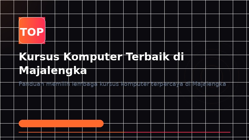Kursus Komputer Terbaik di Majalengka: Panduan Memilih Lembaga yang Tepat